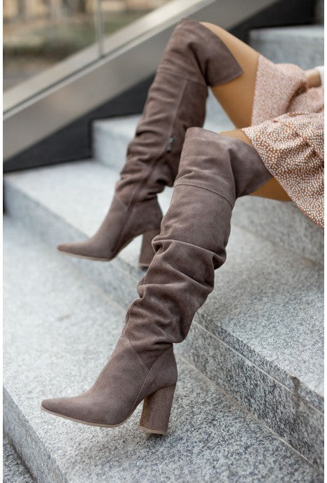 Tamara – High Heel Over-the-Knee Suede Boots