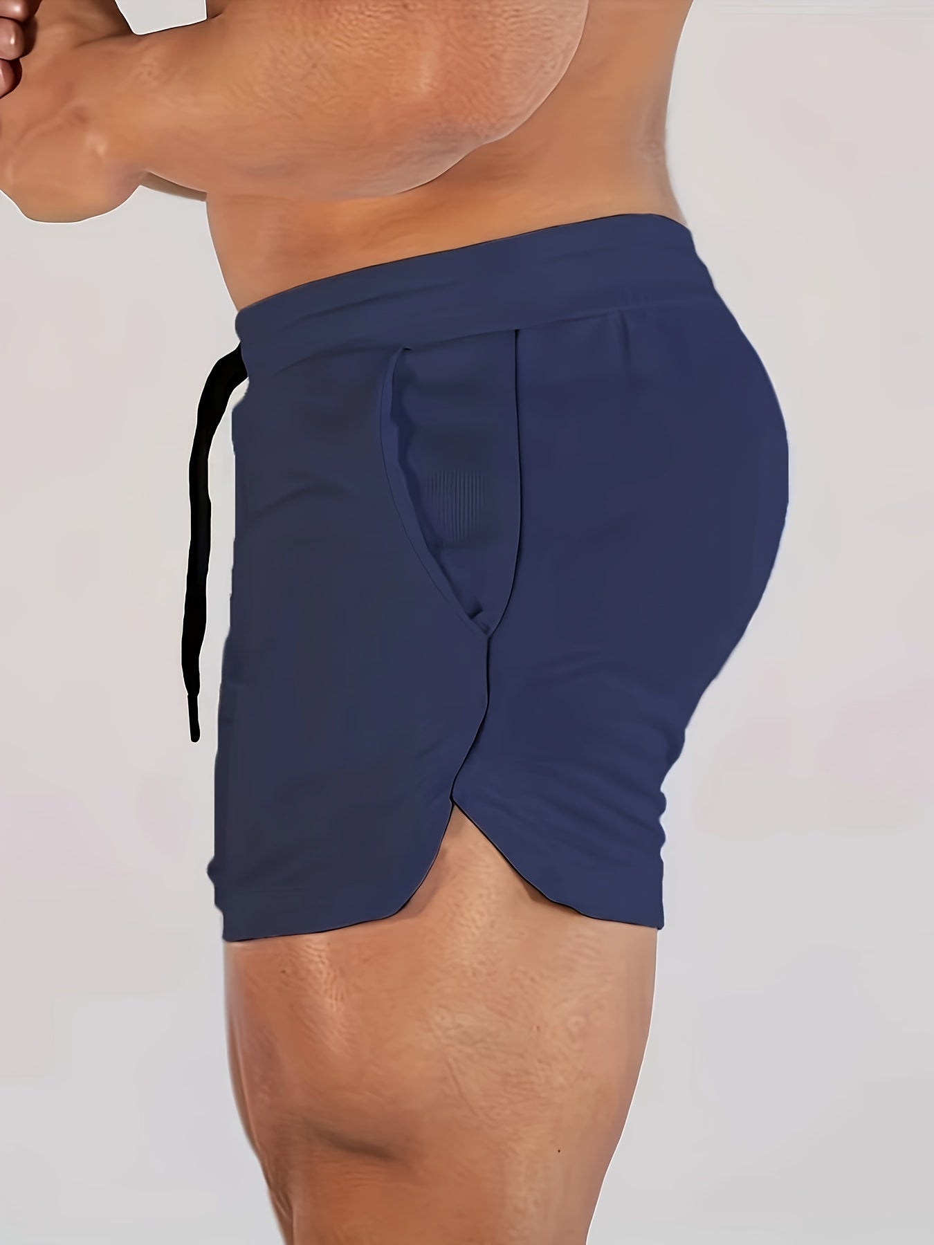 Cooper - Sports Shorts with Bullhead Pattern and Drawstrings for Men