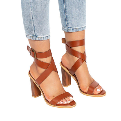 Georgina – Plus-Size Chunky Heel Sandals