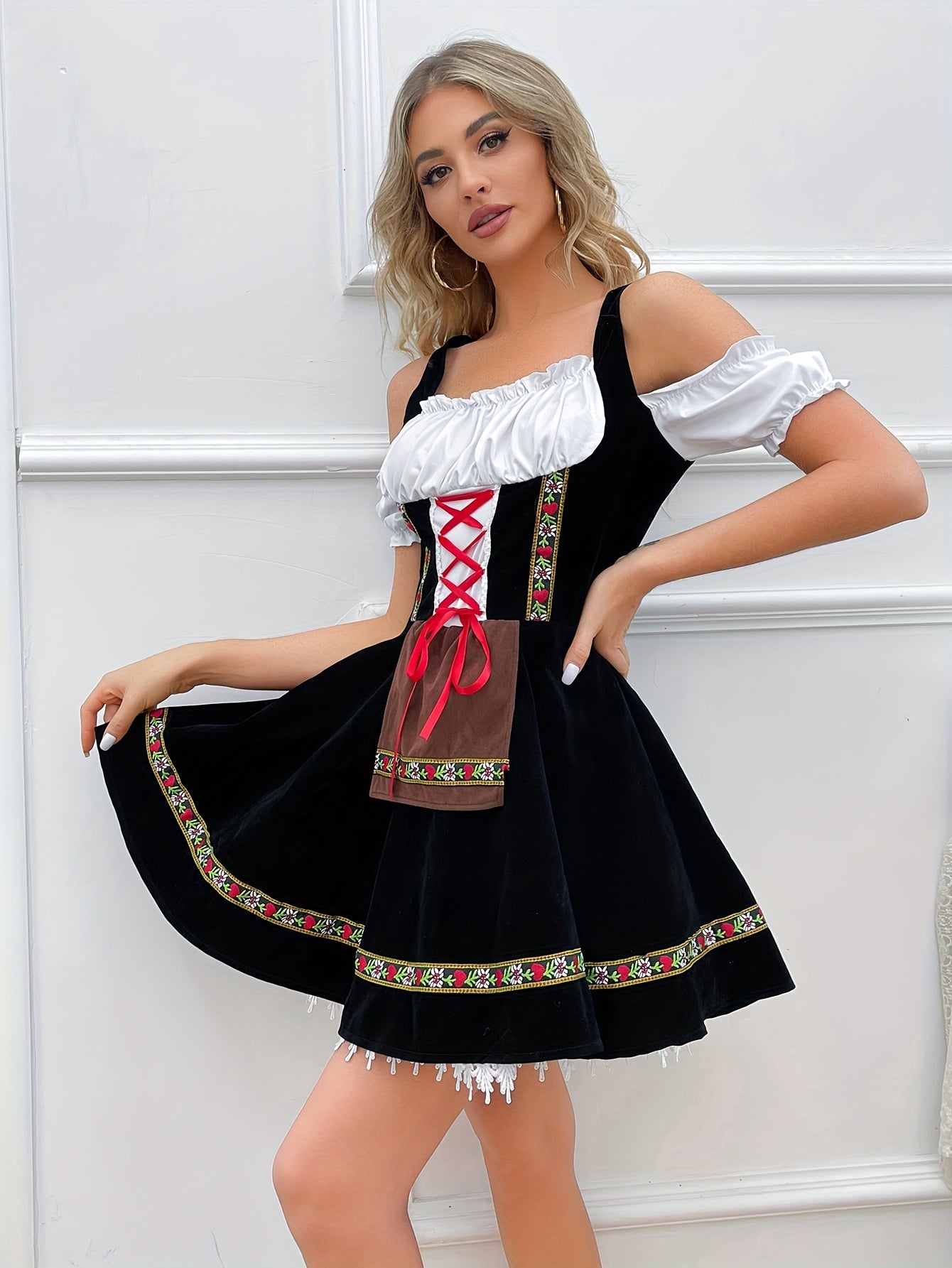 Dawn – Vintage Cold Shoulder Dirndl Dress