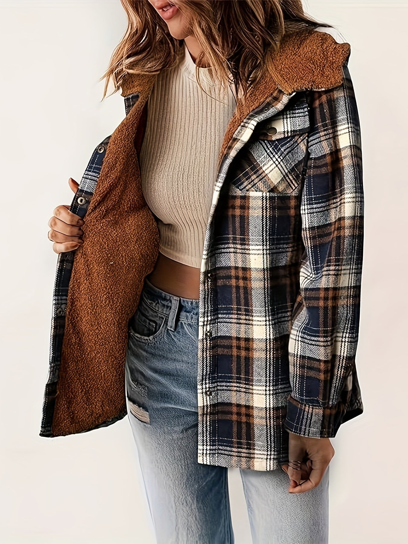 Dawn – Plaid Hooded Jacket for Women