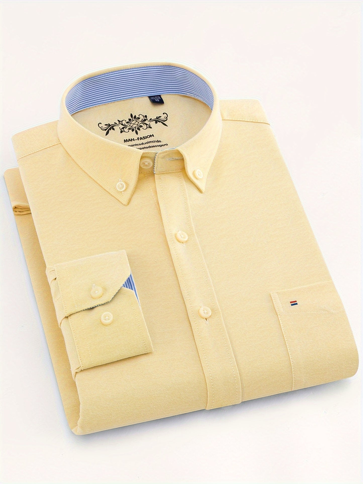 Nigel – Men's Cotton Blend Long Sleeve Formal Shirt