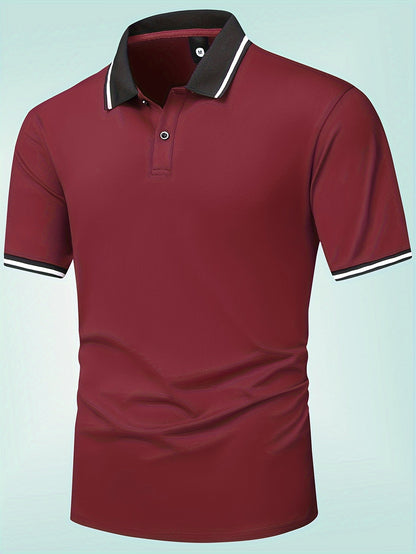 Pedro - 5pcs Polo Shirt with Color Block Lapel Collar for Men