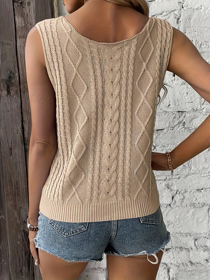 Emily - Sleeveless Knitted Tank Top for Women