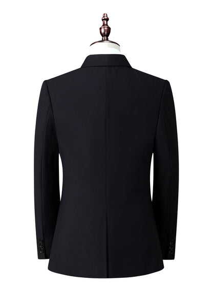 Thomas - Business Suit with Notch Lapel Collar Two Button Blazer and Regular Fit Suit Pants for Men