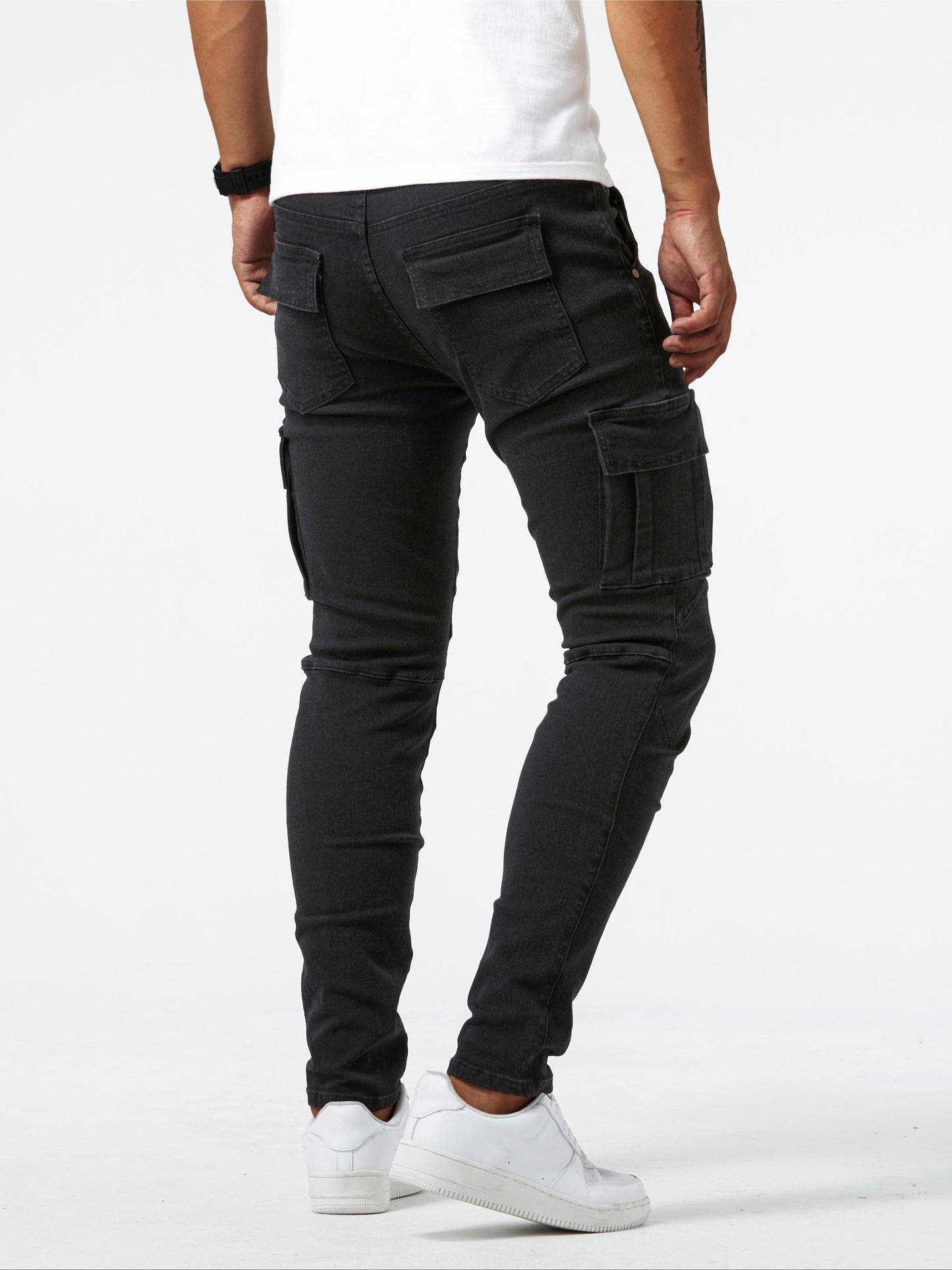 Anton – Men's Slim Fit Cargo Jeans with Multi Pockets