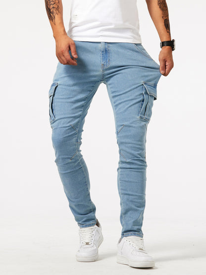 Dewayne - Casual Denim Jeans with Multi Pocket and High Stretch for Men