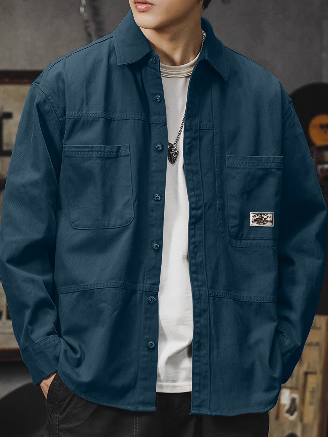 Ryan – Men's Cotton Cargo Shirt for Spring & Fall