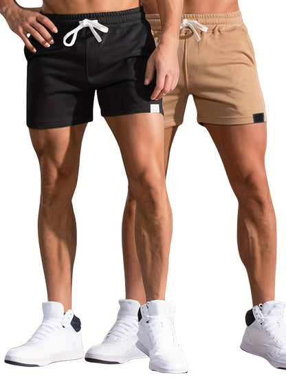 Oliver - 2 pcs Set Active Sports Shorts with Drawstring for Men