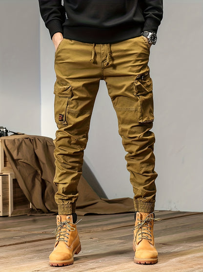 Theodore - Trendy Solid Cargo Cotton Pant with Multi Flap Pockets for Men