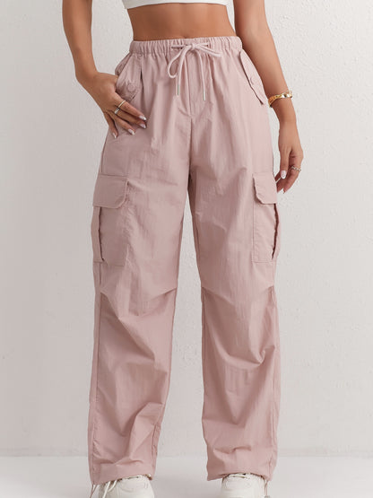 Giselle - Casual Cargo Pants with Slant Pockets and Straight Leg for Women