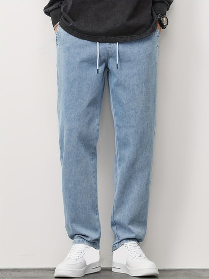 Tim – Casual Washed Denim Pants with Pockets