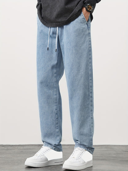 Tim – Casual Washed Denim Pants with Pockets