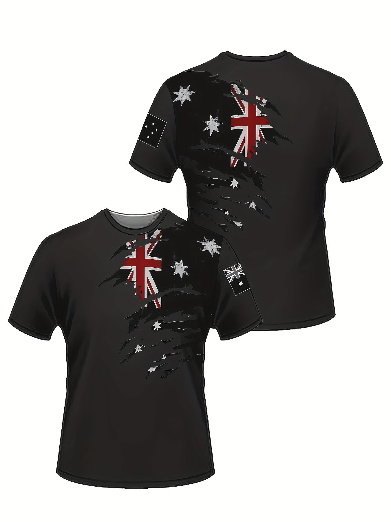 Richard - Casual T-Shirt with National Flag 3D Print for Men