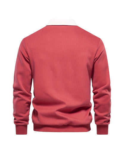 Tom – Men's Retro Color Block Pullover Shirt