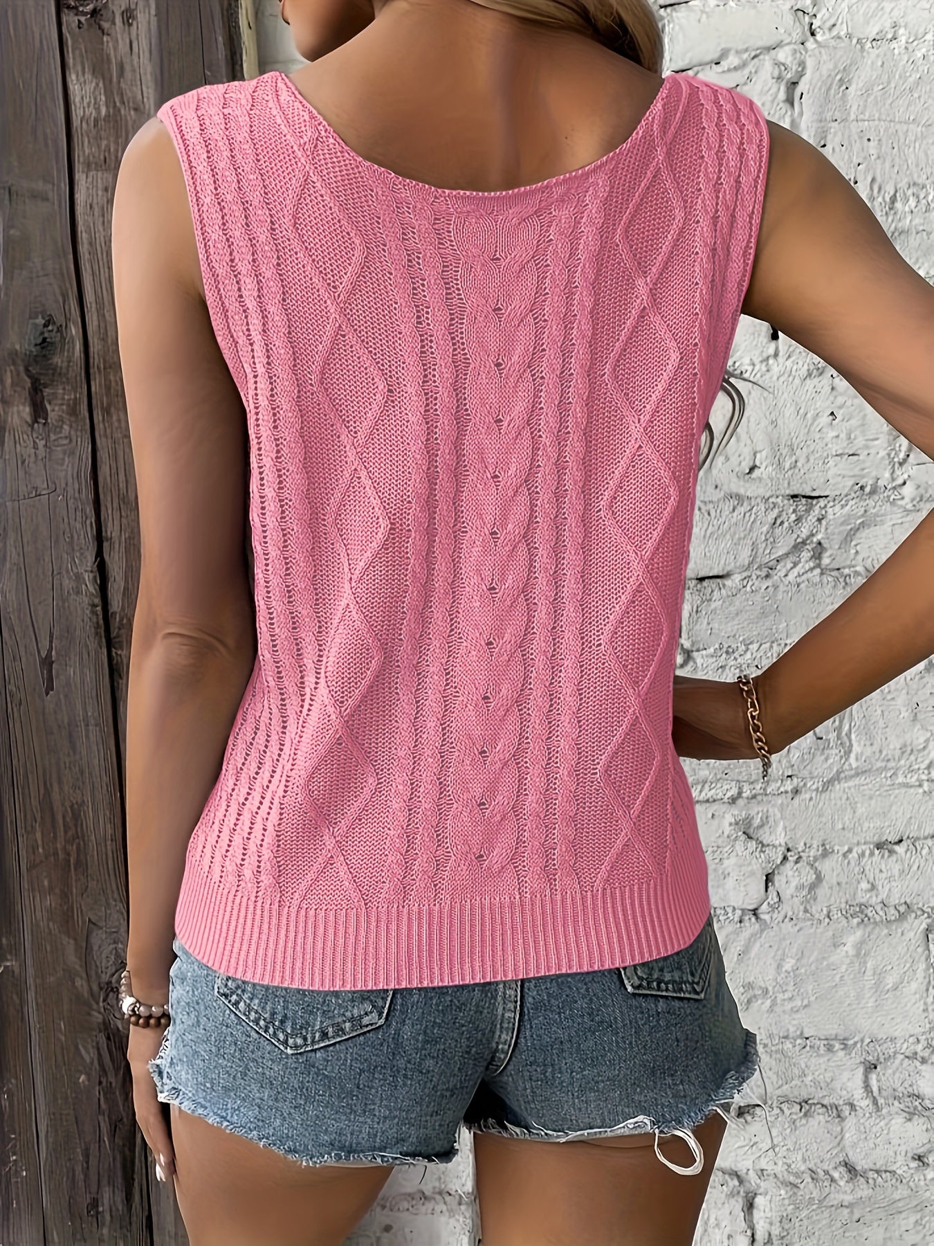 Emily - Sleeveless Knitted Tank Top for Women