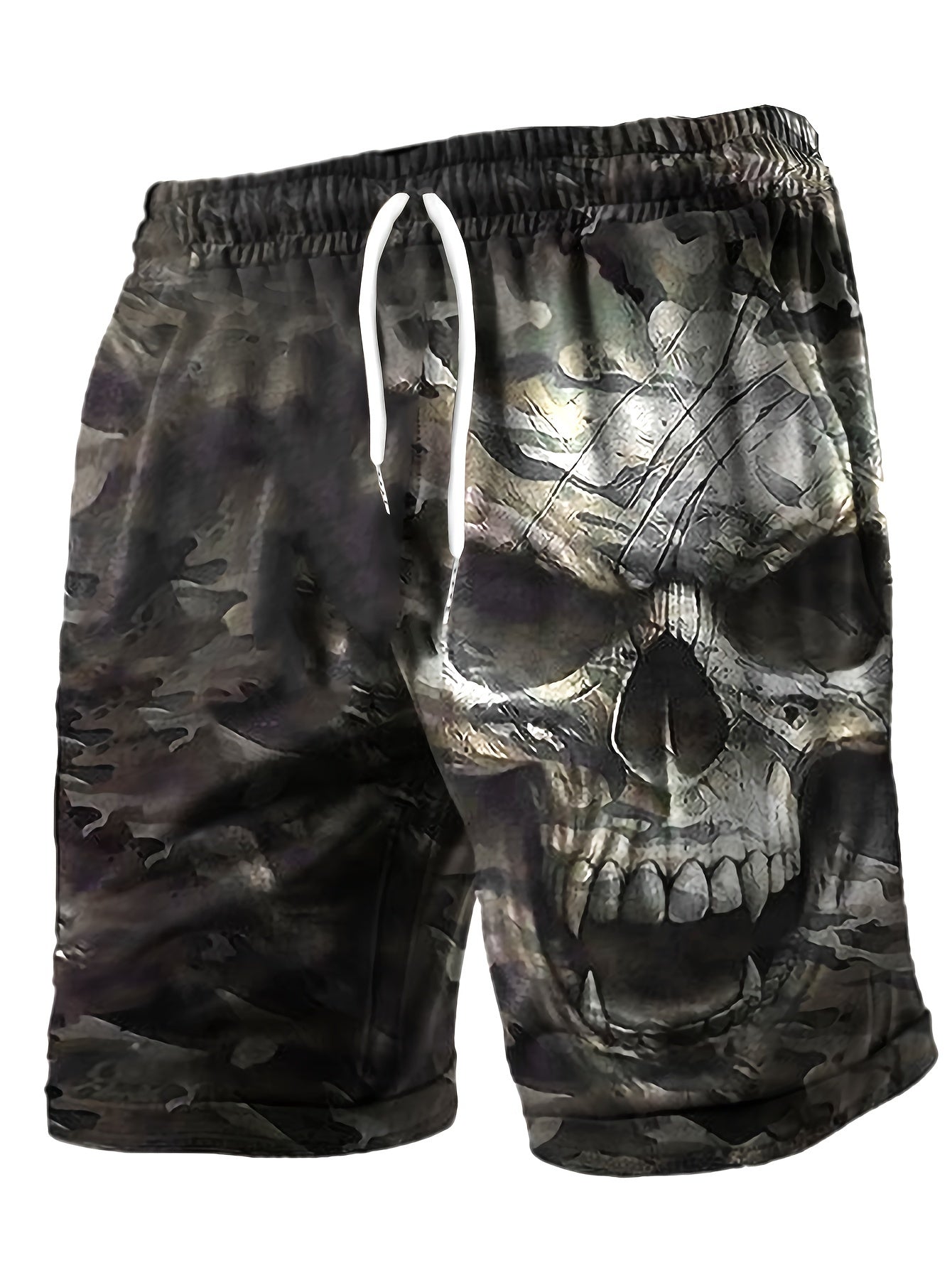 Andy – Men's Casual Shorts with Unique Skull Print