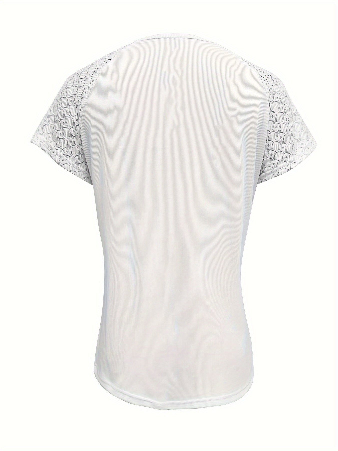 Andrea – Eyelet Embroidered V-Neck T-Shirt