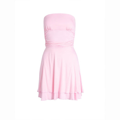 Helen – Summer Pleated Tube Top Dress