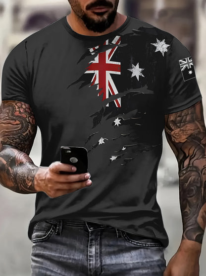 Richard - Casual T-Shirt with National Flag 3D Print for Men