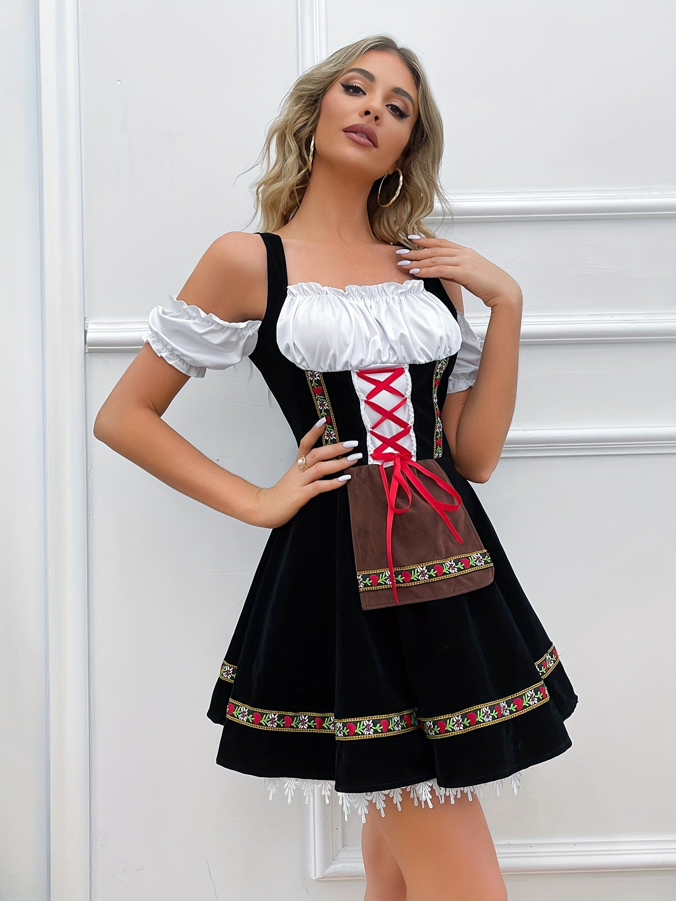 Dawn – Vintage Cold Shoulder Dirndl Dress