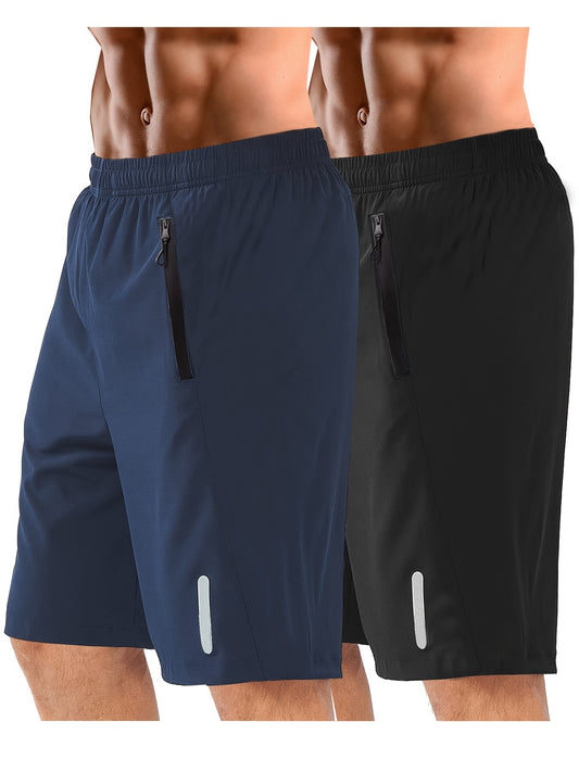 Russell - 2pcs Breathable Quick Dry Athletic Shorts for Men