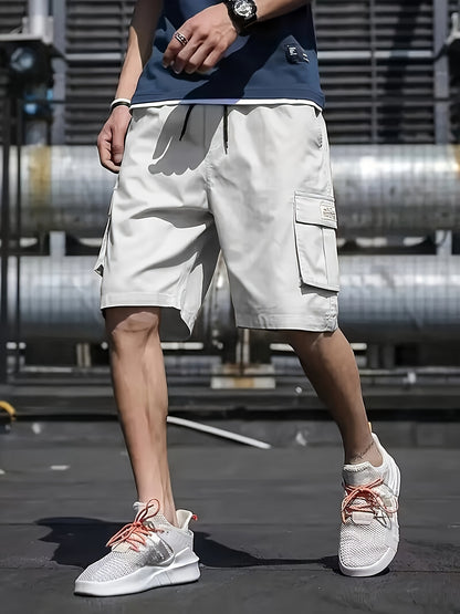 Donald - Casual Cargo Shorts with Multi Pocket and Waist Drawstring for Men