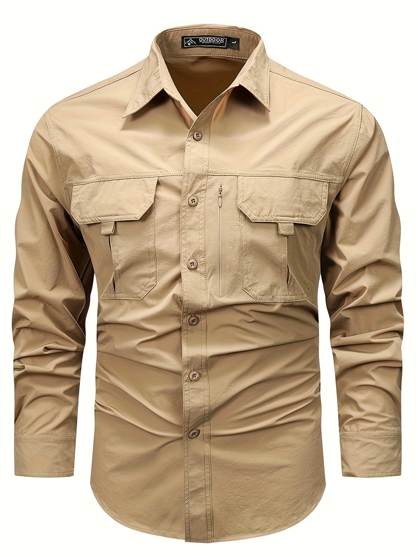 Crispen - Quick-drying Outdoor Shirt with Long Sleeve and Multi-pockets for Men