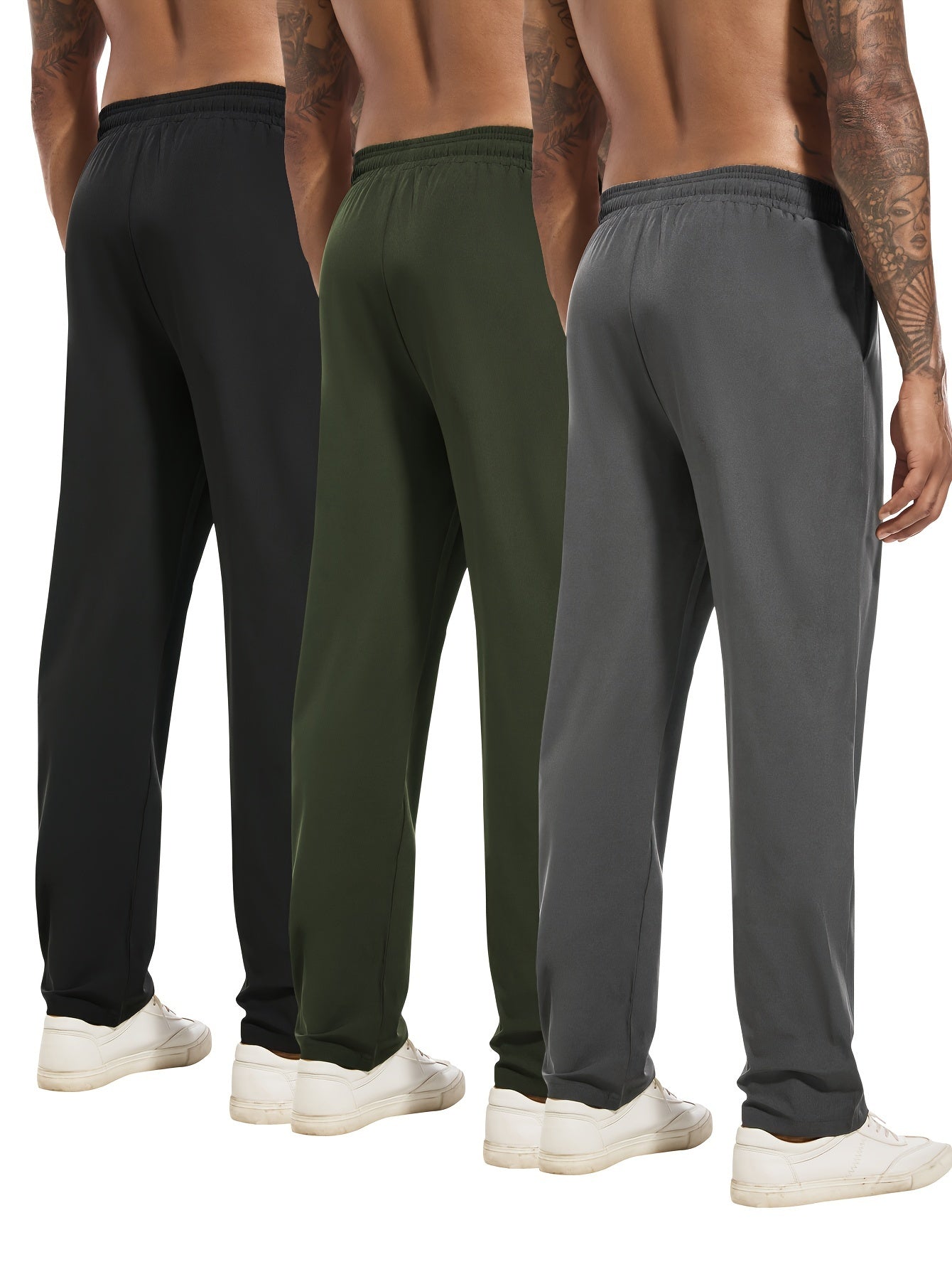 Stanley – Men's Solid Color Sports Pants with Drawstrings