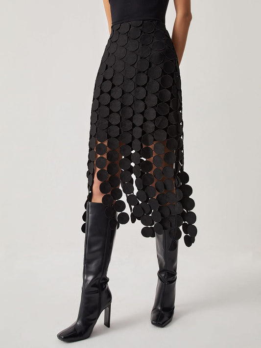 Manon – Women's Laser-Cut Double-Layered Skirt