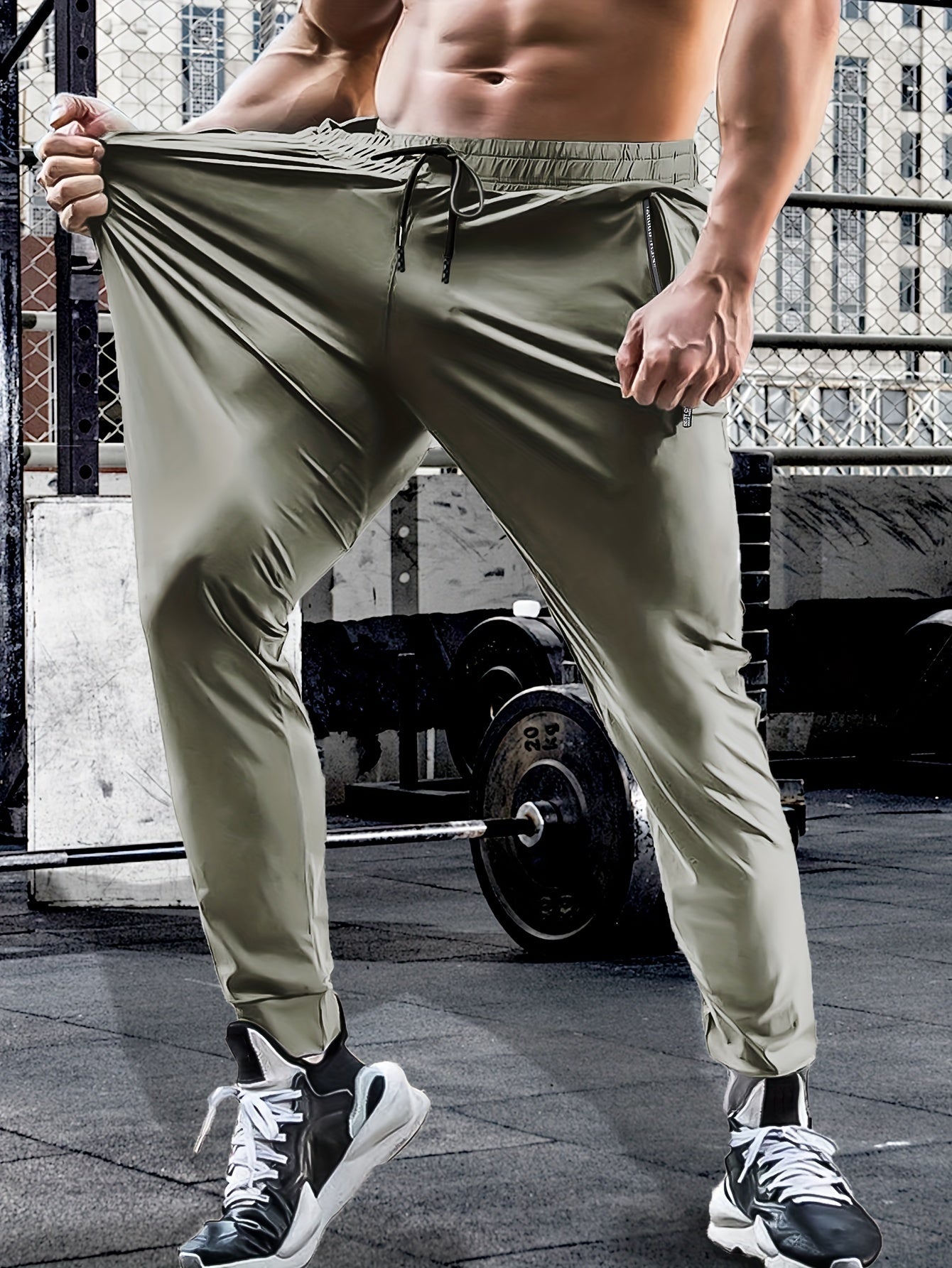 Hunter - Quick Dry High Stretch Sports Training Pants with Drawstring and Zipped Pockets for Men