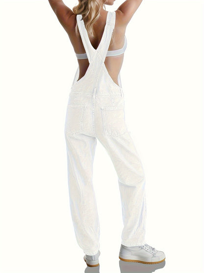 Lola - Casual Style Denim Overalls with Relaxed Fit and Pockets for Women