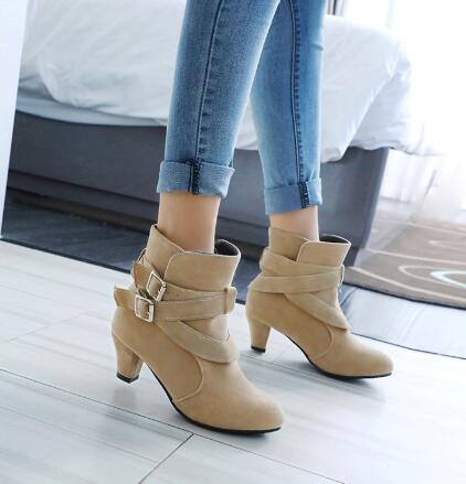 Tamara – Women's High Heel Suede Ankle Boots