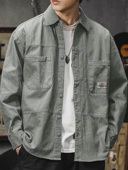 Ryan – Men's Cotton Cargo Shirt for Spring & Fall