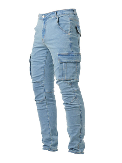 Dewayne - Casual Denim Jeans with Multi Pocket and High Stretch for Men