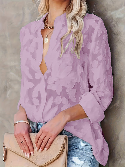 Jasmine – Elegant Sheer Long Sleeve Blouse