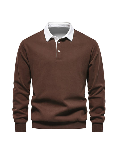 Tom – Men's Retro Color Block Pullover Shirt