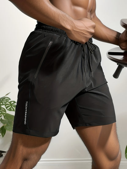 Andrew - 3 Pieces Active Shorts with Drawstring and Zipper Pockets for Men