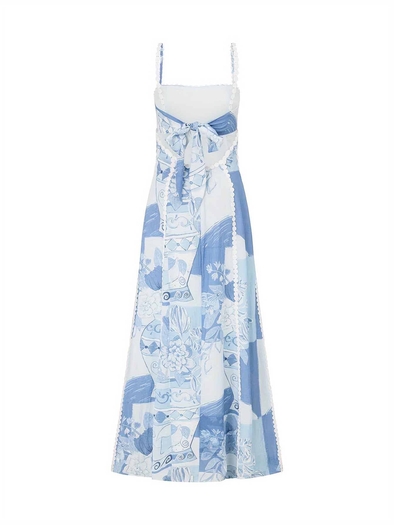 Beatrice - Sleeveless Cami Dress with Floral Print and Tie Back for Women