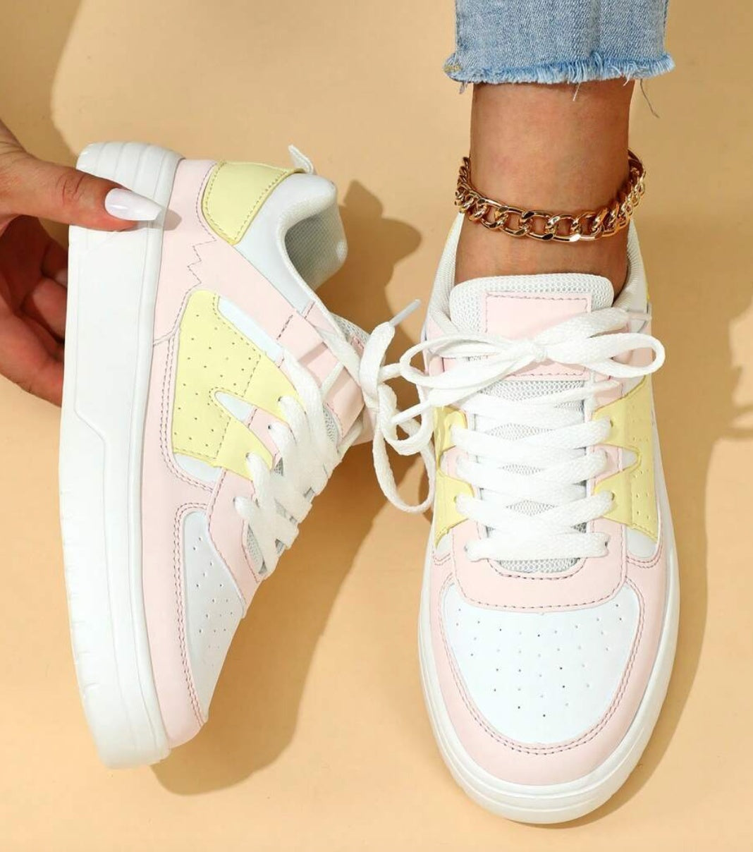 Stephen – Platform Sneakers with Colorful Highlights