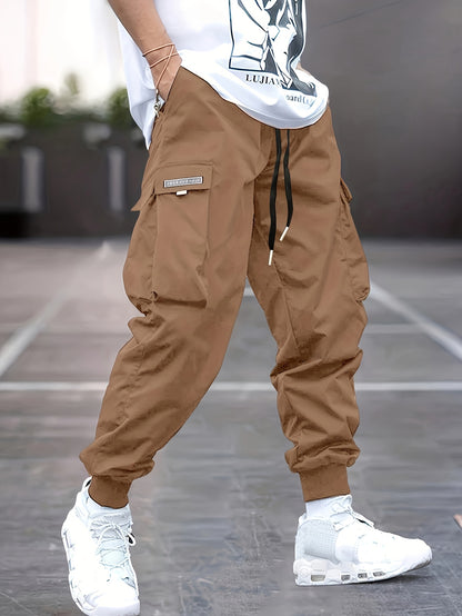 Earl - Trendy Cargo Pants with Pockets and Drawstring for Men