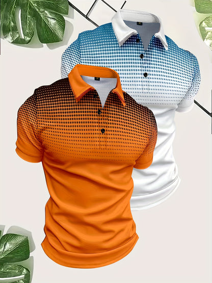 Ron – Men's Gradient Pattern Golf Shirts