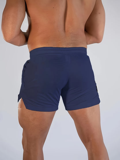 Cooper - Sports Shorts with Bullhead Pattern and Drawstrings for Men