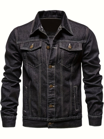 Noel – Men's Casual Denim Jacket with Button Up Design