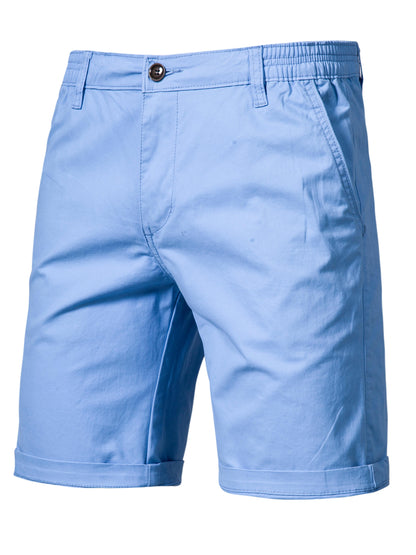 Michael - Classic Chino Short with Slant Pockets and Elastic Waist for Men