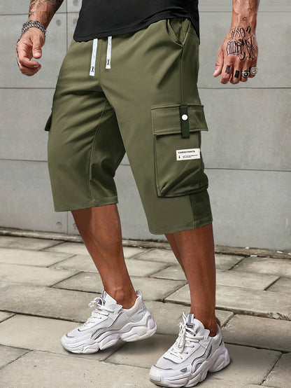 James - Cargo Shorts with Multi Pockets and Drawstring for Men