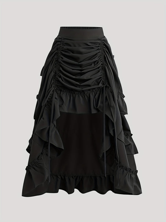 Scarlett - Ruffle Trim High Waist Skirt for Women