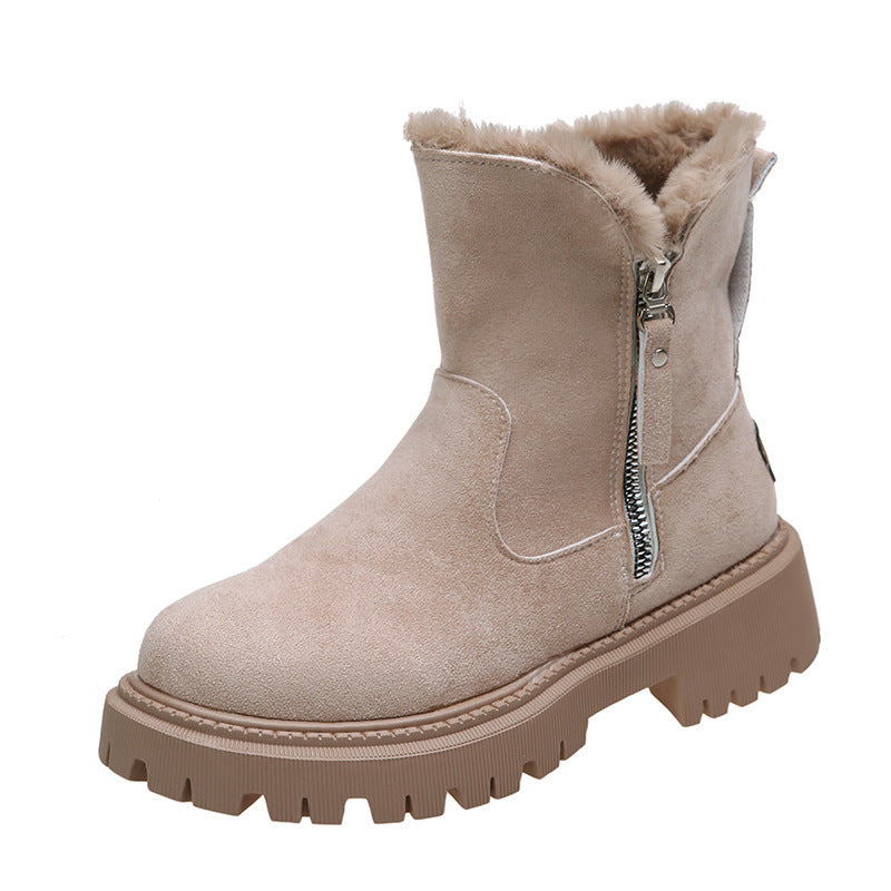 Julia – Women's Plush Snow Boots with Faux Suede