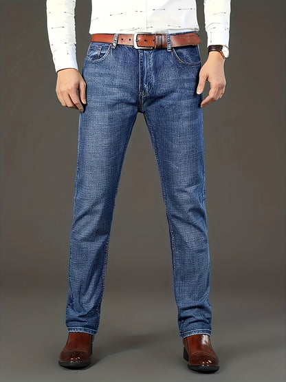 Johnson - Denim Jeans with Slightly Stretch and Straight Leg for Men