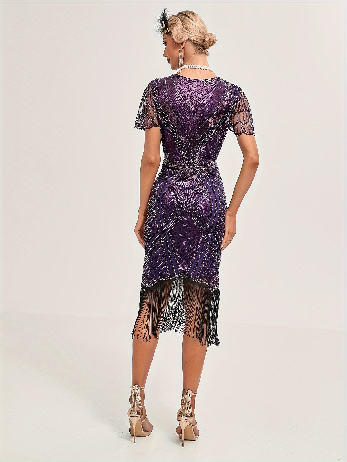 Julie –  Flapper Dress with Sequin Fringe